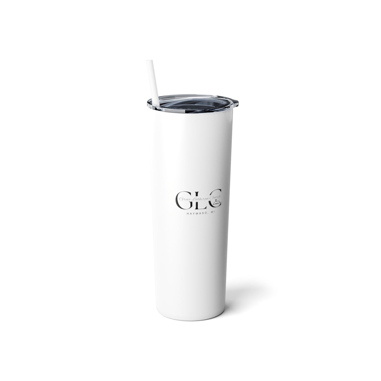 Skinny Steel Tumbler with Straw, 20oz