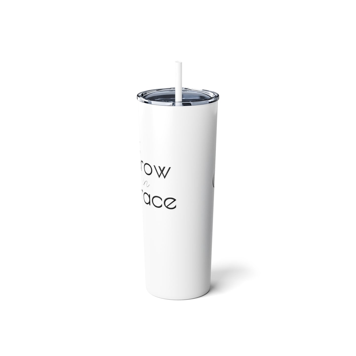 Skinny Steel Tumbler with Straw, 20oz